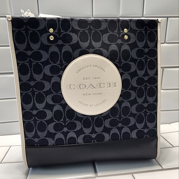 Coach Bags Coach Dempsey 22 Tote Denim Poshmark